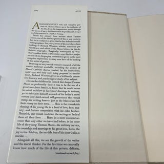 Thomas Mann: The Making of an Artist, 1875-1911