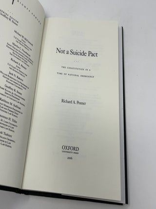 Not a Suicide Pact: The Constitution in a Time of National Emergency