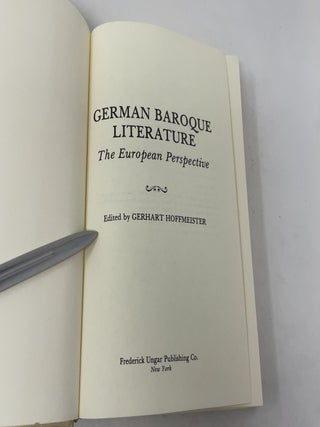 German Baroque Literature : The European Perspective