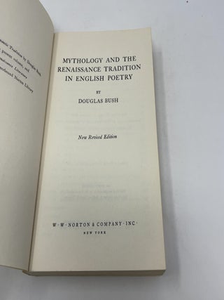 Mythology and the Renaissance Tradition in English Poetry