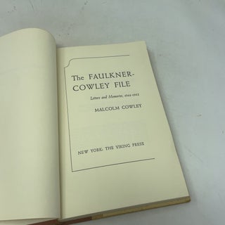 The Faulkner-Cowley File: Letters and Memoirs, 1944-1962
