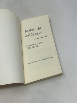 Faulkner's Art and Characters