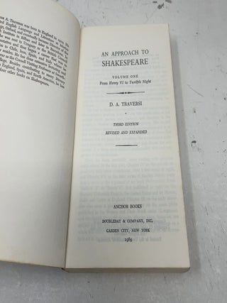 An Approach to Shakespeare Vol I