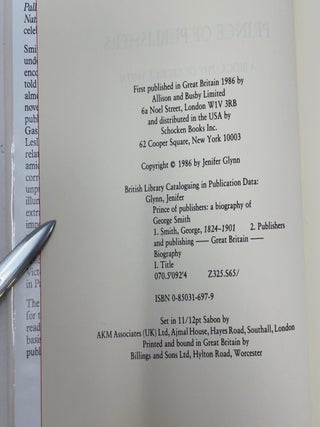 Prince of Publishers: A Biography of George Smith