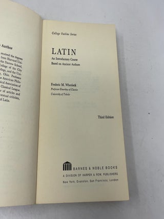 Latin: Introductory Course Based on Ancient Authors