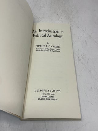 An Introduction to Political Astrology (Mundane Astrology)