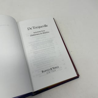 De Tocqueville: Selections from Democracy in Ameri