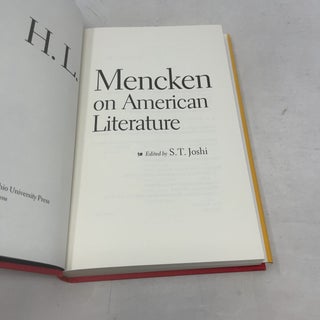 H.L. Mencken on American literature
