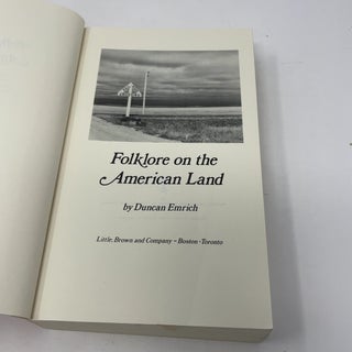 Folklore on the American Land
