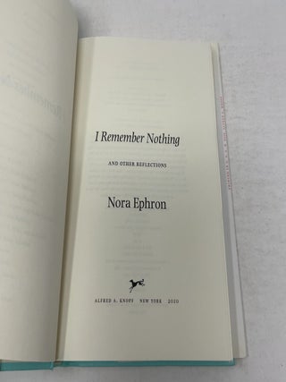 I Remember Nothing: and Other Reflections