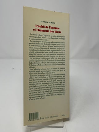 L' oubli de l'homme et l'honneur des dieux et autres essais