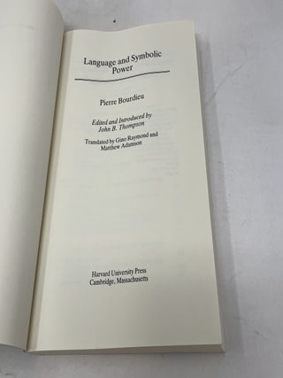 Language and Symbolic Power