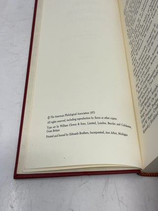 Transactions and Proceedings of the American Philological Association Vol. 103