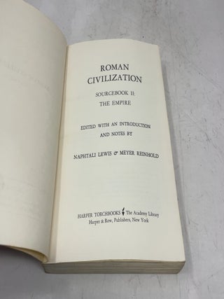 Roman Civilization Sourcebook II: The Empire