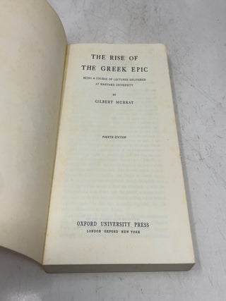 The Rise of the Greek Epic