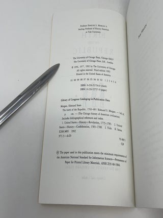 The birth of the Republic, 1763-89