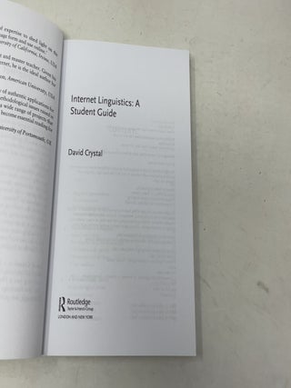 Internet Linguistics: A Student Guide