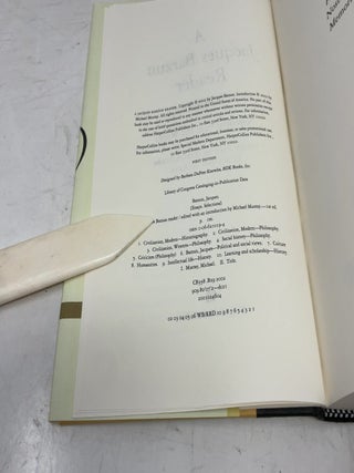A Jacques Barzun Reader