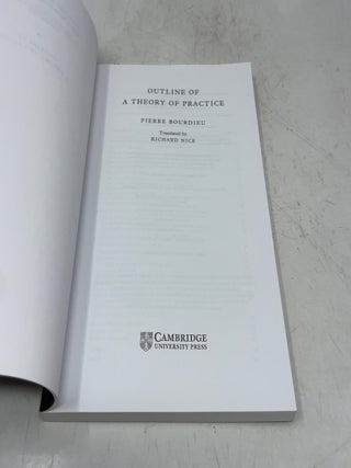 Outline of a Theory of Practice
