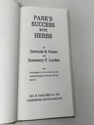 Park's Success With Herbs