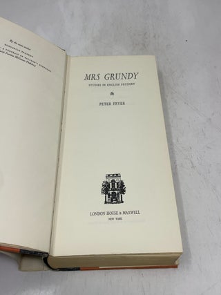 Mrs Grundy: Studies in English Prudery