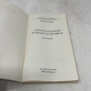L'Etat et la culture en France au XXe siècle