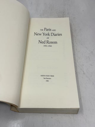 The Paris and New York Diaries of Ned Rorem 1951-1961