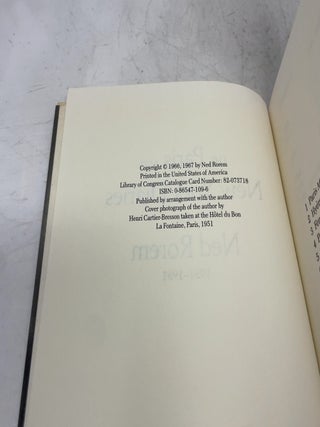 The Paris and New York Diaries of Ned Rorem 1951-1961
