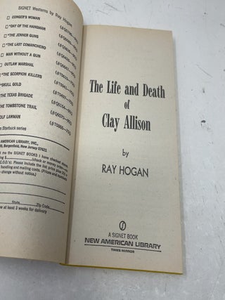 The Life and Death of Clay Allison