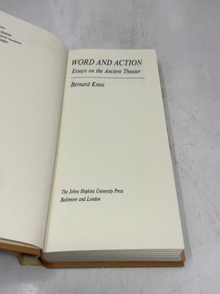 Word and Action: Essays on the Ancient Theater