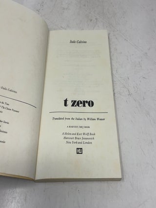 T Zero (A Harvest/HBJ BookH)