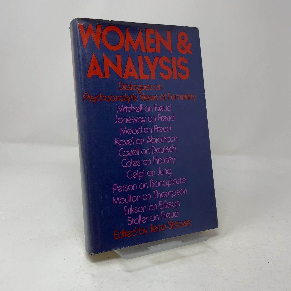 Women and Analysis by Jean Strouse HC First Edition Very Good 1974