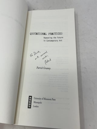 Quotational Practices: Repeating the Future in Contemporary Art