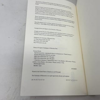 Quotational Practices: Repeating the Future in Contemporary Art
