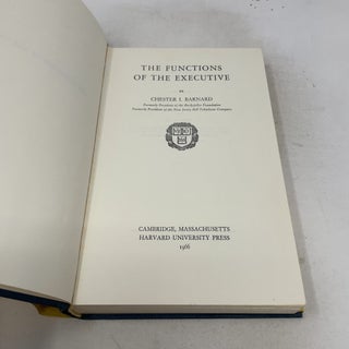 THE FUNCTIONS OF THE EXECUTIVE
