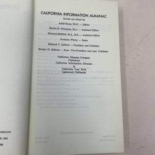 California Almanac: A Comprehensive Study of California--Past, Present, and Future