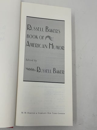 Russell Baker's Book of American Humor