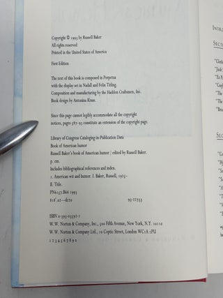 Russell Baker's Book of American Humor