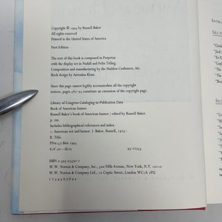 Russell Baker's Book of American Humor