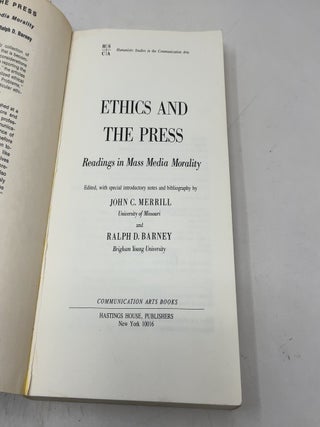 Ethics and the Press: Readings in Mass Media Morality