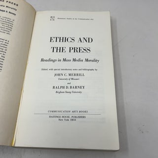 Ethics and the Press: Readings in Mass Media Morality