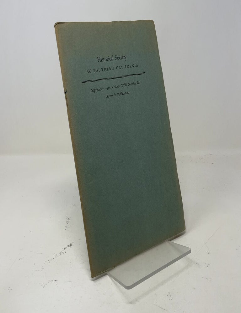 Item #547423 Quarterly Publication of the Historical Society of Southern California