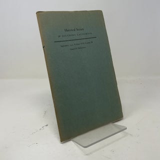 Quarterly Publication of the Historical Society of Southern California