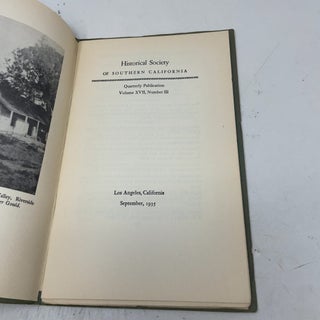 Quarterly Publication of the Historical Society of Southern California