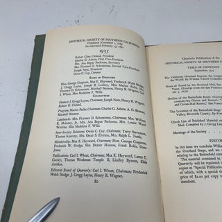 Quarterly Publication of the Historical Society of Southern California