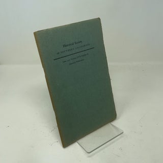 Quarterly Publication of the Historical Society of Southern California