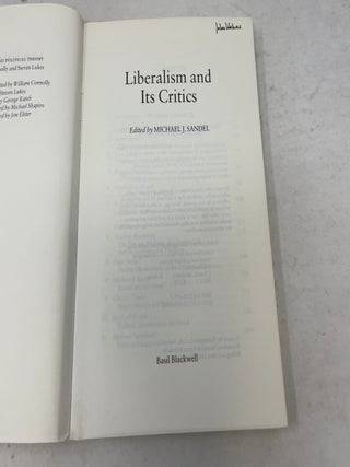 Liberalism and Its Critics