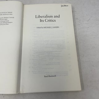 Liberalism and Its Critics