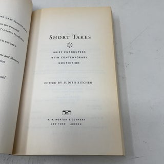 Short Takes: Brief Encounters with Contemporary Nonfiction