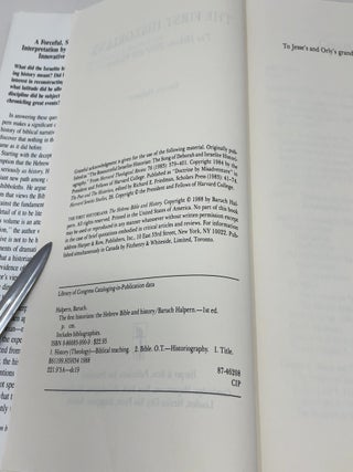 The First Historians: The Hebrew Bible and History